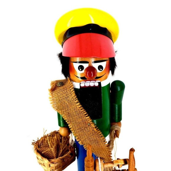 Nutcracker Steinbach LINEN WEAVER Signed Christian Spinning Wheel Turns 1994 Box - Picture 10 of 13